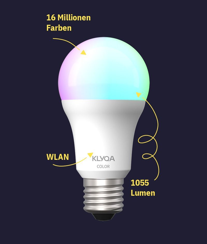 E27 Color: Millionen Farben, 1055 Lumen