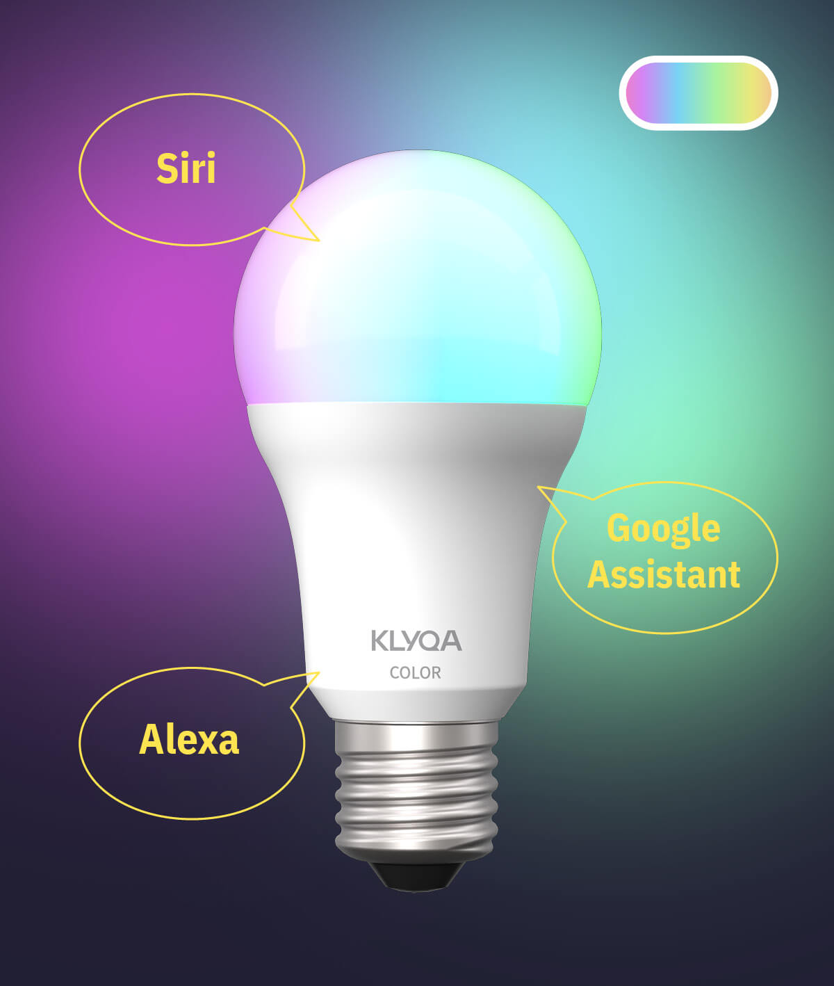 Glühlampe E27 Alexa, Google Home, Siri