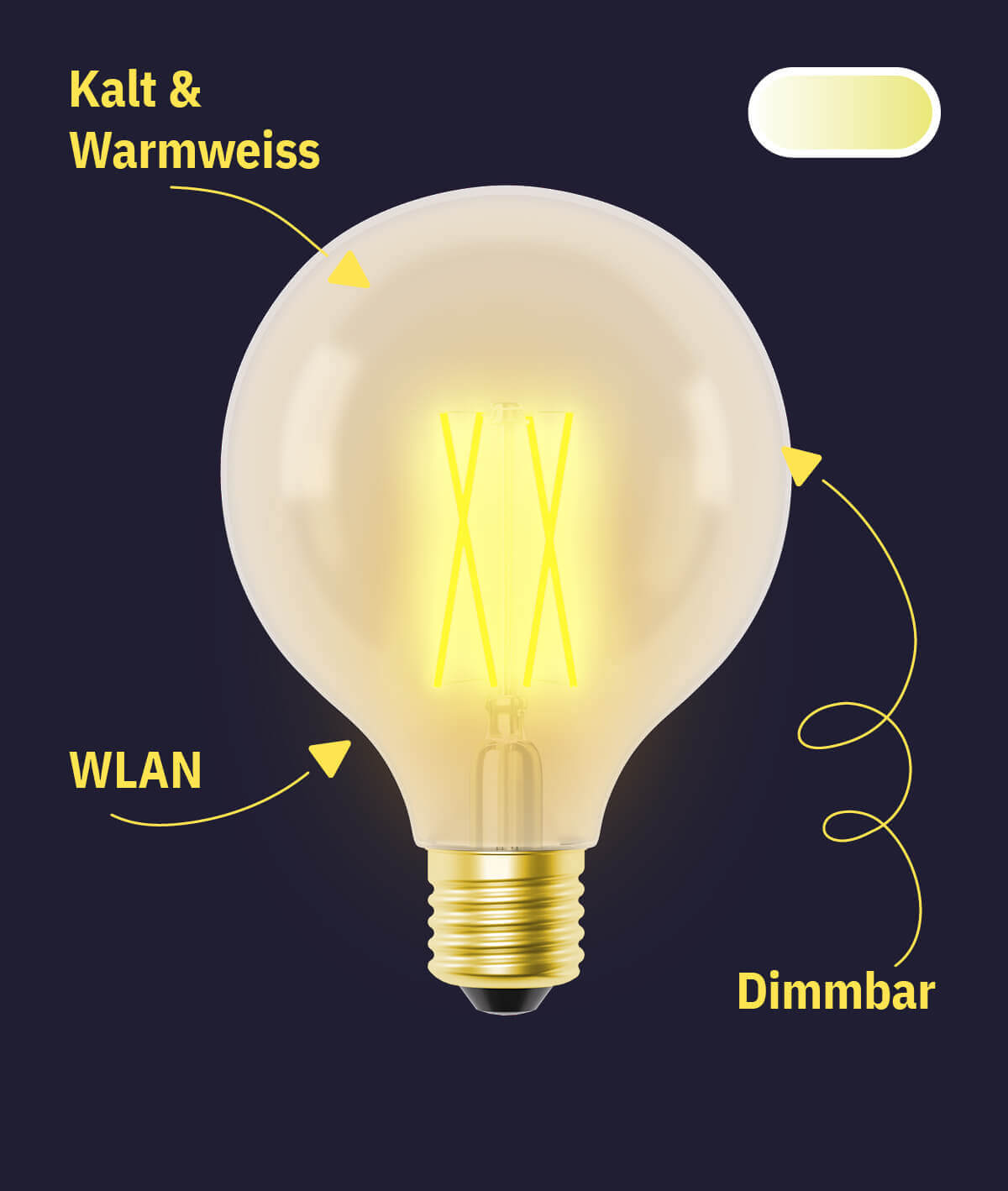 Retro smarte WLAN Glühlampe